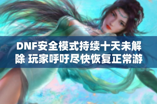 DNF安全模式持续十天未解除 玩家呼吁尽快恢复正常游戏状态