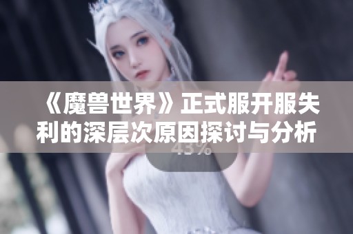 《魔兽世界》正式服开服失利的深层次原因探讨与分析