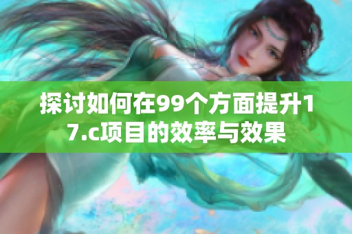 探讨如何在99个方面提升17.c项目的效率与效果