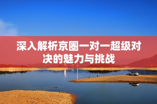 深入解析京圈一对一超级对决的魅力与挑战