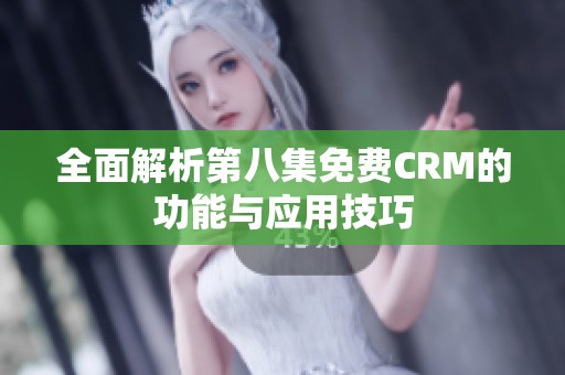 全面解析第八集免费CRM的功能与应用技巧