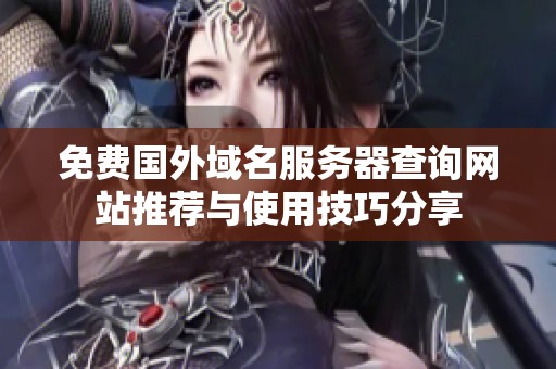 免费国外域名服务器查询网站推荐与使用技巧分享
