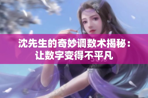 沈先生的奇妙调数术揭秘：让数字变得不平凡