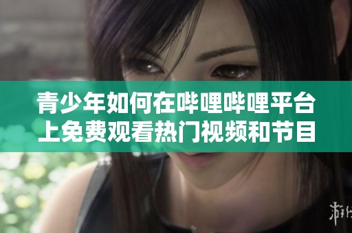 青少年如何在哔哩哔哩平台上免费观看热门视频和节目