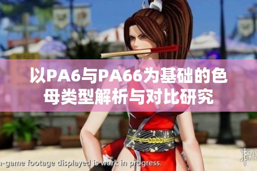 以PA6与PA66为基础的色母类型解析与对比研究