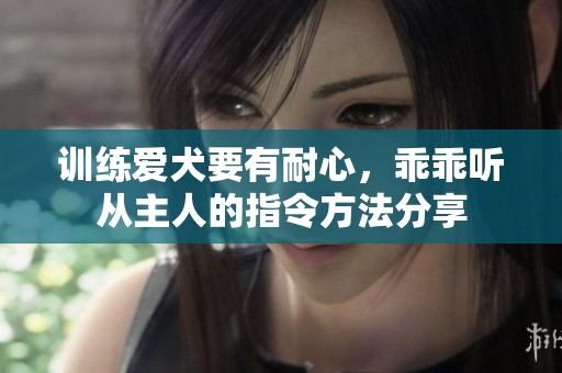 训练爱犬要有耐心，乖乖听从主人的指令方法分享