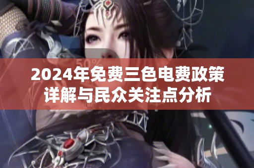 2024年免费三色电费政策详解与民众关注点分析