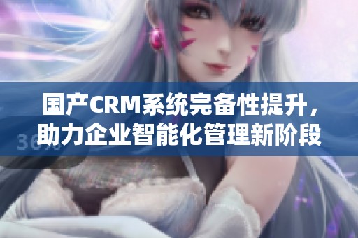 国产CRM系统完备性提升，助力企业智能化管理新阶段