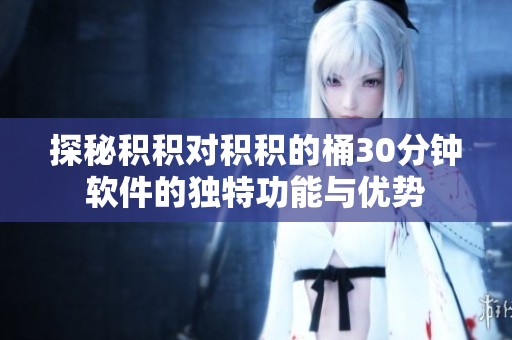 探秘积积对积积的桶30分钟软件的独特功能与优势