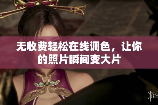 无收费轻松在线调色，让你的照片瞬间变大片