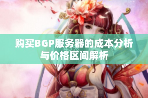 购买BGP服务器的成本分析与价格区间解析
