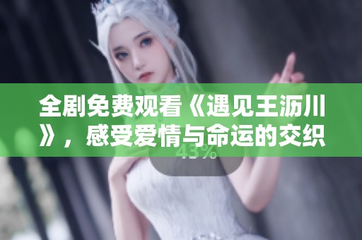 全剧免费观看《遇见王沥川》，感受爱情与命运的交织