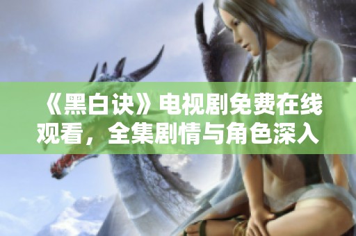 《黑白诀》电视剧免费在线观看，全集剧情与角色深入解析