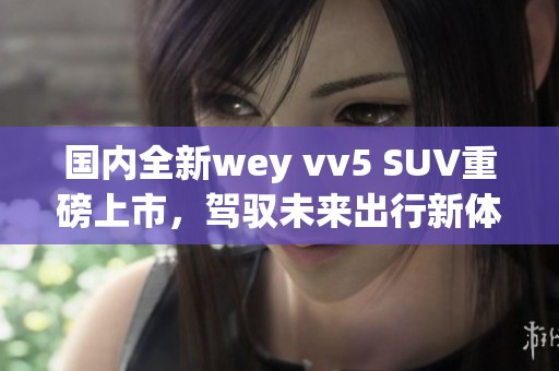 国内全新wey vv5 SUV重磅上市，驾驭未来出行新体验