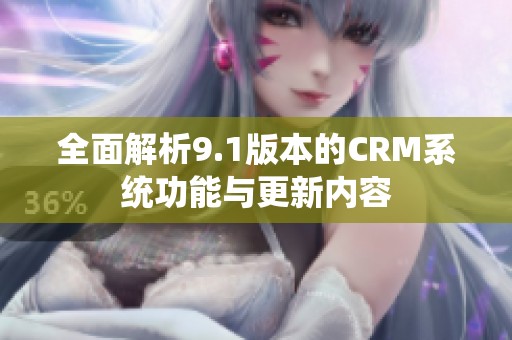 全面解析9.1版本的CRM系统功能与更新内容