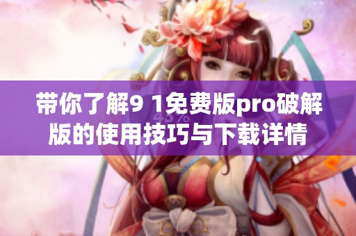 带你了解9 1免费版pro破解版的使用技巧与下载详情