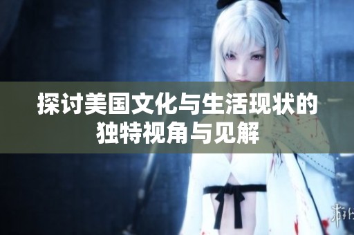 探讨美国文化与生活现状的独特视角与见解