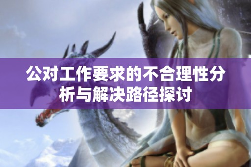 公对工作要求的不合理性分析与解决路径探讨