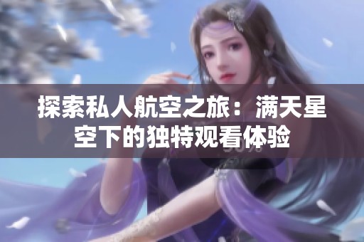探索私人航空之旅：满天星空下的独特观看体验
