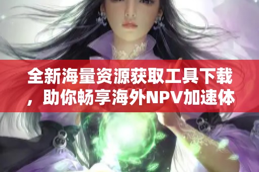 全新海量资源获取工具下载，助你畅享海外NPV加速体验