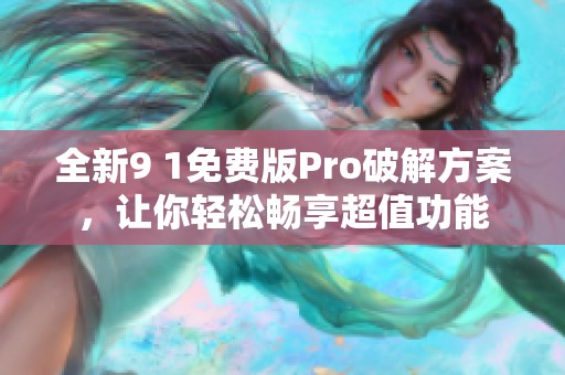 全新9 1免费版Pro破解方案，让你轻松畅享超值功能