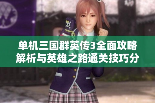 单机三国群英传3全面攻略解析与英雄之路通关技巧分享