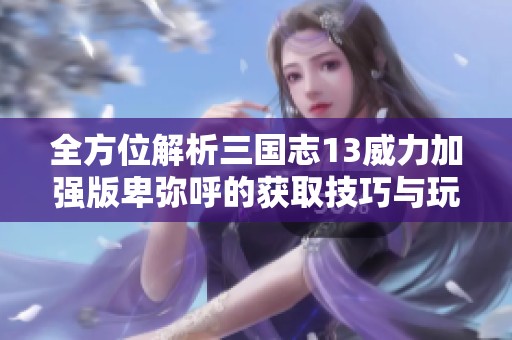 全方位解析三国志13威力加强版卑弥呼的获取技巧与玩法攻略