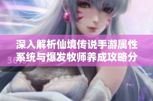 深入解析仙境传说手游属性系统与爆发牧师养成攻略分享