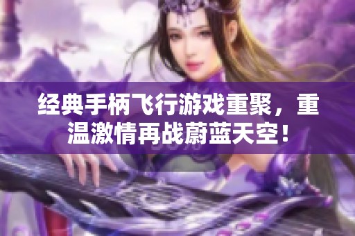 经典手柄飞行游戏重聚，重温激情再战蔚蓝天空！
