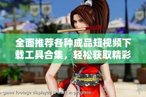 全面推荐各种成品短视频下载工具合集，轻松获取精彩内容