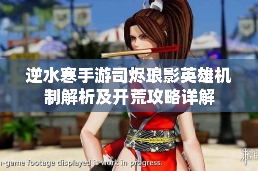 逆水寒手游司烬琅影英雄机制解析及开荒攻略详解