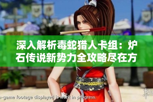 深入解析毒蛇猎人卡组：炉石传说新势力全攻略尽在方舟游戏网