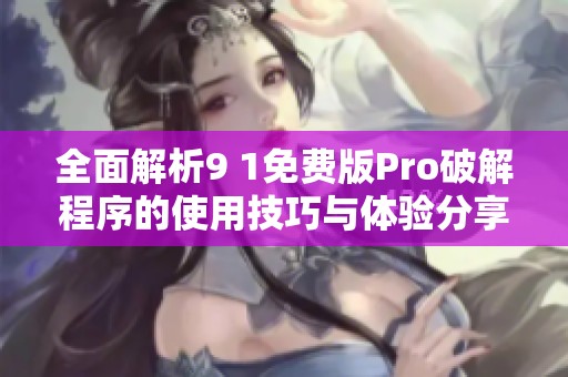 全面解析9 1免费版Pro破解程序的使用技巧与体验分享
