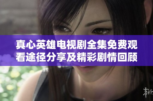 真心英雄电视剧全集免费观看途径分享及精彩剧情回顾