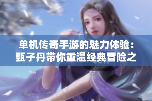 单机传奇手游的魅力体验：甄子丹带你重温经典冒险之旅