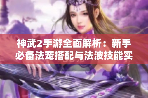 神武2手游全面解析：新手必备法宠搭配与法波技能实战指南