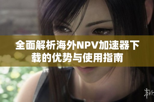全面解析海外NPV加速器下载的优势与使用指南