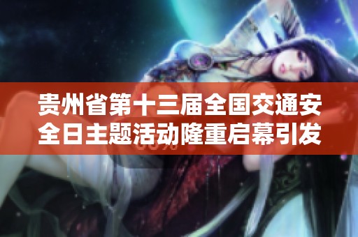 贵州省第十三届全国交通安全日主题活动隆重启幕引发社会关注