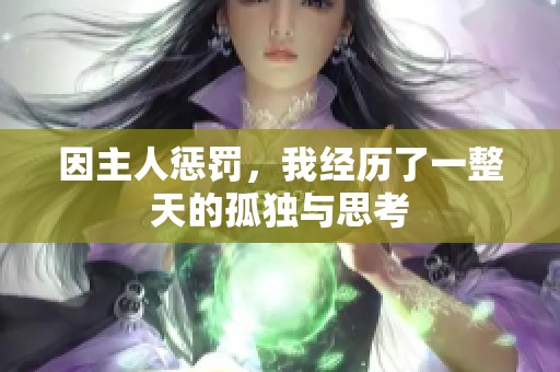 因主人惩罚，我经历了一整天的孤独与思考