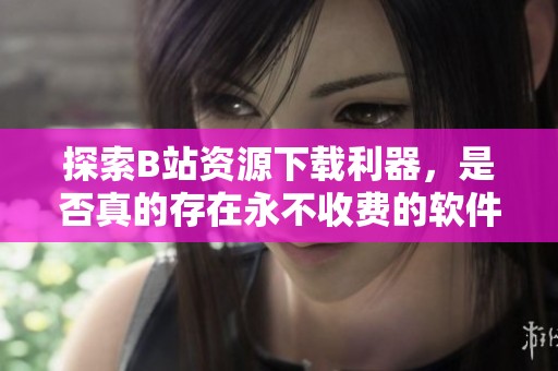 探索B站资源下载利器，是否真的存在永不收费的软件