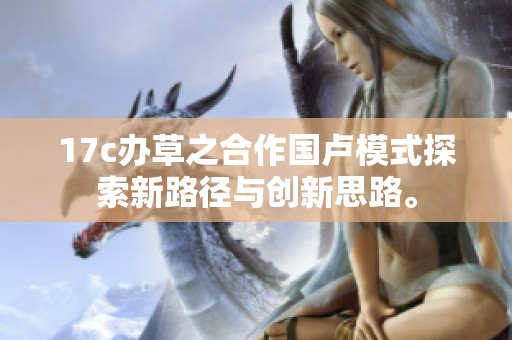 17c办草之合作国卢模式探索新路径与创新思路。