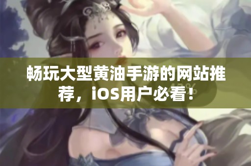 畅玩大型黄油手游的网站推荐，iOS用户必看！