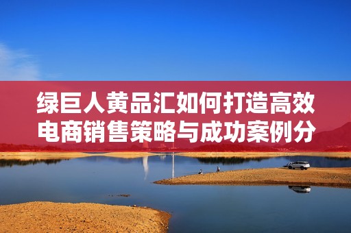 绿巨人黄品汇如何打造高效电商销售策略与成功案例分析