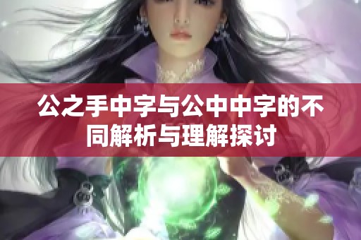 公之手中字与公中中字的不同解析与理解探讨