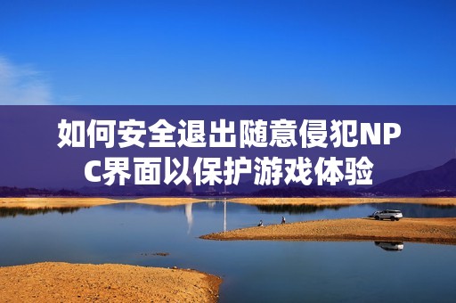 如何安全退出随意侵犯NPC界面以保护游戏体验