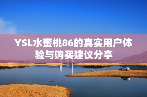 YSL水蜜桃86的真实用户体验与购买建议分享