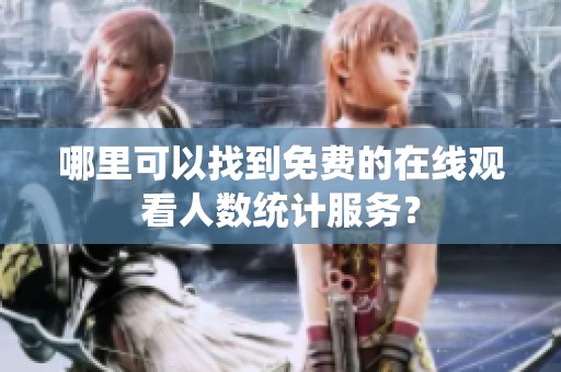 哪里可以找到免费的在线观看人数统计服务？