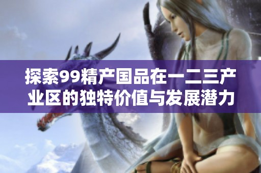 探索99精产国品在一二三产业区的独特价值与发展潜力