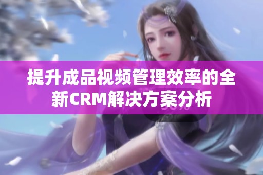 提升成品视频管理效率的全新CRM解决方案分析