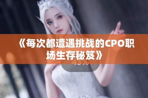 《每次都遭遇挑战的CPO职场生存秘笈》